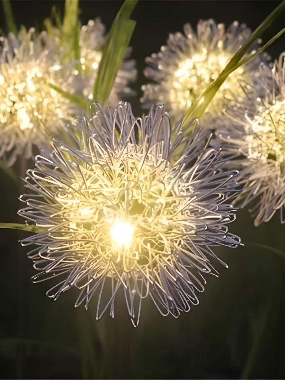 4PK 32LED Solar Garden Lights Outdoor, Dandelion Solar Lights Outdoor, IP65